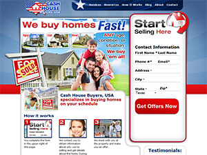 Cash House Buyers website
